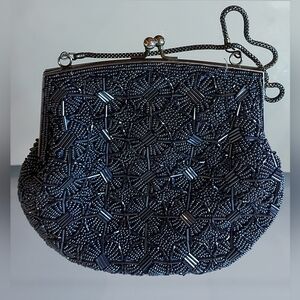 Beaded Evening Bag, Beaded Clutch, Formal Occasion Purse, 1950's Clutch